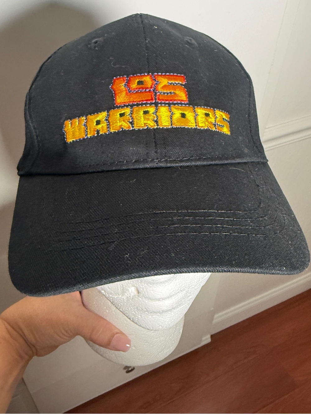 Los Warriors GSW NBA Black Adult Baseball Cap with Yellow Embroidered Logo OS